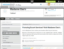 Tablet Screenshot of madame-cleos-vancouver.vancouverdirect.info